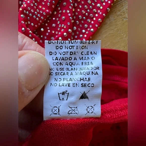 Red See-through Studded Bodysuit - Picture 14 of 16